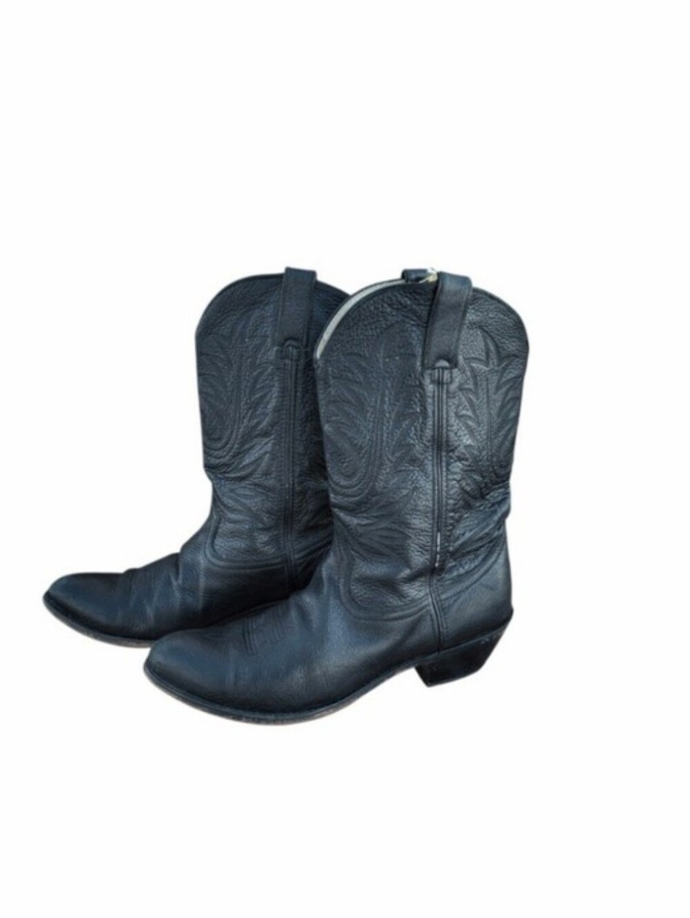 Durango Black Leather Pull On Cowboy Western Ranch Horse Riding Barn Boot Men 10